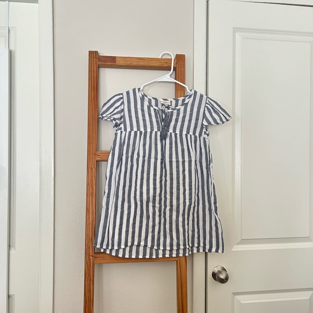 St. John’s Bay Petite Small Light Blue Striped Blouse